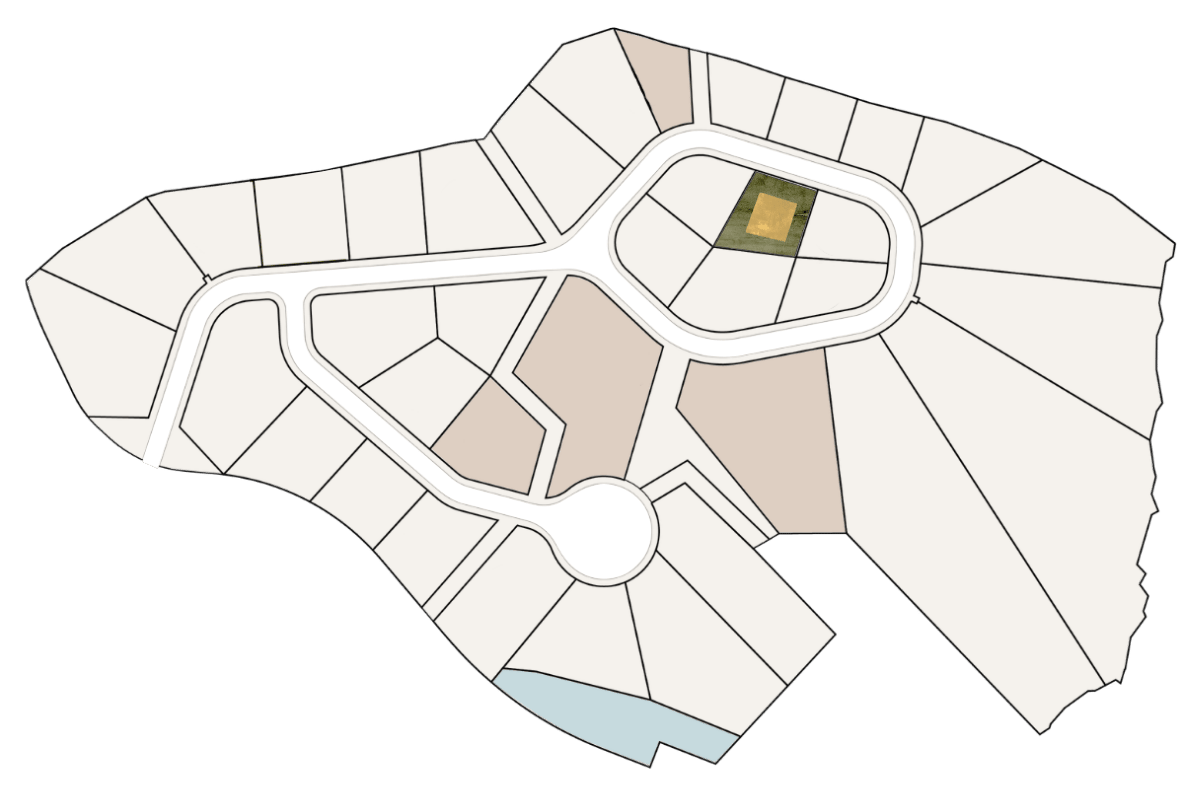 Site plan with Homesite 21 highlighted